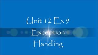TCH322 Java 2 Unit 12 Ex 9