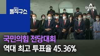 국민의힘 전당대회 역대 최고 투표율 45.36% | 김진의 돌직구 쇼 759 회