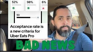 Breaking Uber Eats News:  Acceptance Rate Matters w/ New Uber Eats Pro