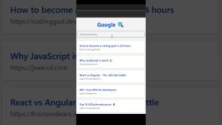 "I Built a Google Clone in React in 60 Seconds! 🔍💻" #education #coding #trending #engineering