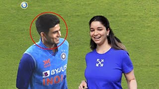 After win Man Of The match Award Gill meet with Sara in front of Sachin