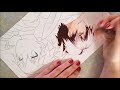 karma u0026 nagisa speed drawing assasination classroom