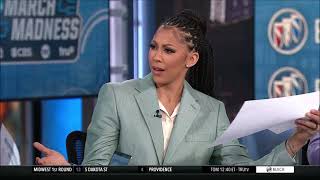 Candace Parker Gets Mad & Turns Her BACK On Co-Host For Picking UConn Huskies To Win NCAAW Title! 😂
