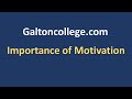 Importance of Motivation