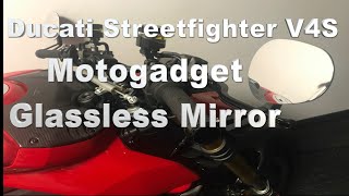 Ducati Streetfighter V4S | Motogadget glassless mirror mo.view road my first Impressions