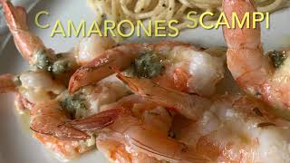 Camarones Scampi (Scampi Shrimp) - Big Green Egg (Kamado grill)