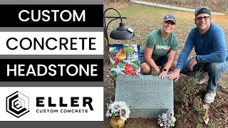 Custom Concrete Headstone for Ziggy