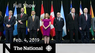 The National for February 4, 2019 — McArthur Sentencing, Lima  Group, Oil Town Woes