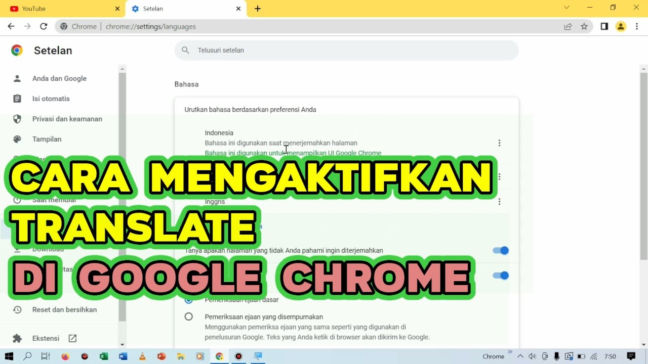 Mengaktifkan Auto Translate / Terjemahan Di Google Chrome Laptop / PC ...