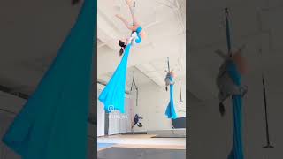 플라잉비비 에어리얼실크와 에어리얼후프를 같이^^ @flyingvivi aerialhoop and aerialsilk