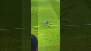 Alfredo Morelos responds to the Hearts fans after they initially cheered his goal being ruled off