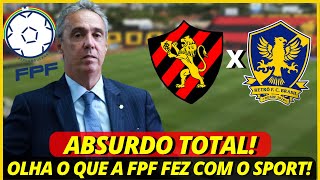 🥵Absurdo Total! Olha o Que a FPF fez com o Sport! Últimas Notícias do Sport Recife