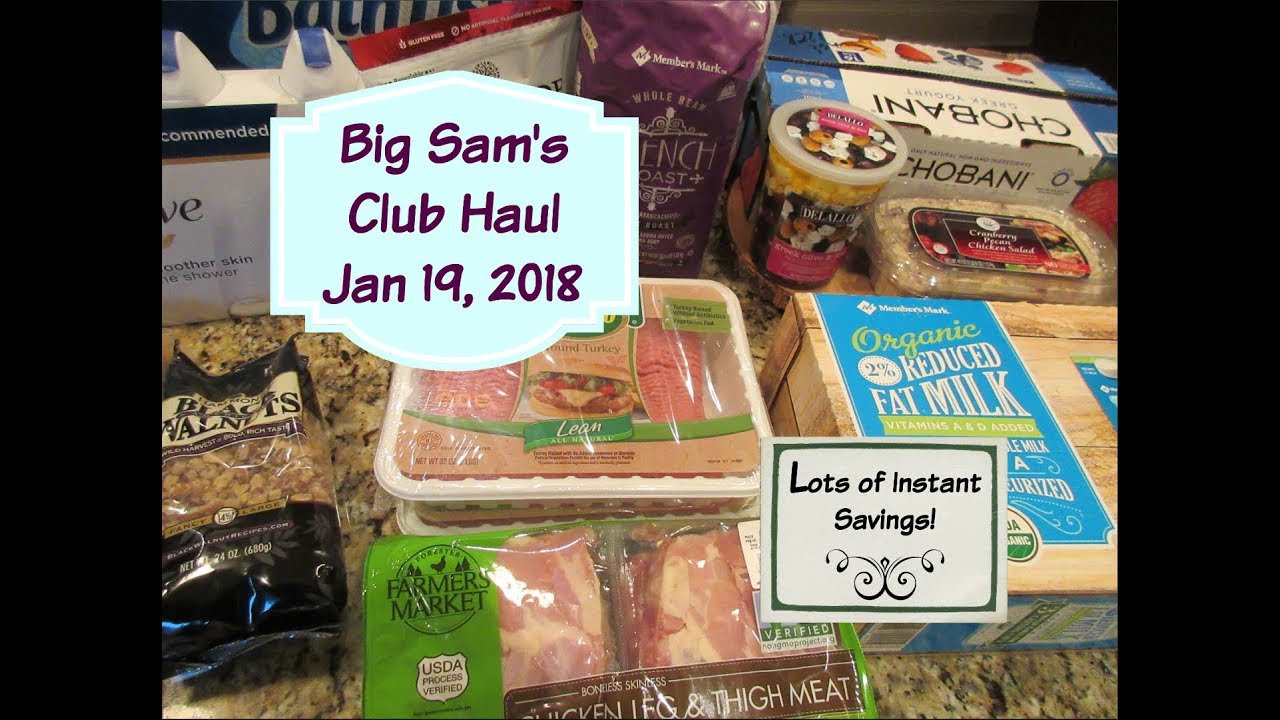 Big Sam's Club Haul! Jan 19, 2018 | Cooking For Two - YouTube