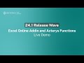 Acterys Excel Add-in and Acterys Functions Demo | Acterys Feature Demo