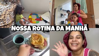 ROTINA DA MANHÃ | LIMPANDO A CASA | CUIDANDO DAS CRIANÇAS | FIZ ALMOÇO