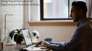 Using PsycArticles to Find Experimental Research Articles