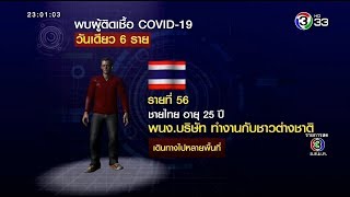 ข่าว3มิติ สธ.แถลงพบผู้ติดเชื้อ 'โควิด-19' เพิ่มอีก 6 ราย มีทั้งคนไทยและสิงคโปร์