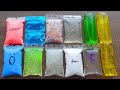 Making Crunchy Slime With Bags And Water Toys - Satisfying Slime Videos