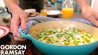 Smoked Haddock \u0026 Spinach Baked Eggs | Gordon Ramsay