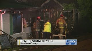 Harrison County home destroyed by fire