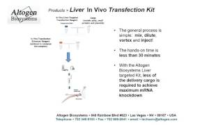 Altogen Biosystems In Vivo Liver Transfection Kit