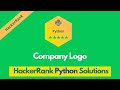 HackerRank Company Logo problem solution in Python | Python problems solutions | Programmingoneonone