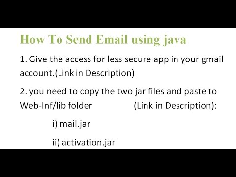 How to Send Email In Java | Eclipse | Gmail How to Send Email In Java | Eclipse | Gmail