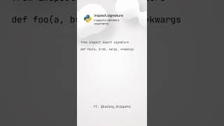 Coding Snippets: Python's inspect.signature