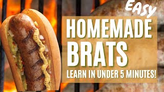 Learn How to Make Brats in under 5 minutes! FRUGAL BRAT PARTY!