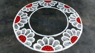 Pongal pot rangoli🌹Sankranthi chukkala muggulu design🌹bhogi kundala muggulu🌹Pongal special rangoli