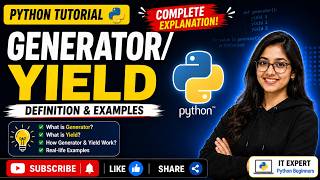 Python Generators & Yield Explained | Lecture #39🔥 | Complete Guide with Examples
