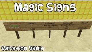 Minecraft Bukkit Plugin - Magic Signs - edit, commands, teleport, speed and more!