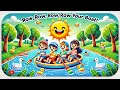 Row, Row, Row Your Boat 🛶 | Nursery Rhymes | Animated Knowledge Box | Kids educational video