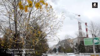 Осенний снег.... город Костанай октябрь 2014 autumn snow