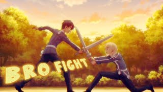 Kirito vs Eugeo duel [ Sao Rising Steel ]