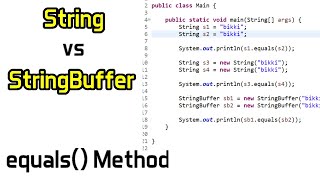 equals() method | String vs StringBufffer | Java | Hindi