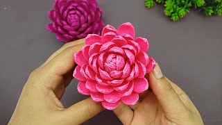 Easy Twisted Crepe Paper Lotus Flower Tutorial - How to Make Flowers from Crepe Paper