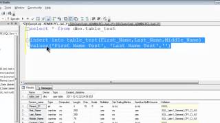 SQL Server Express 2008 R2 Tutorial 4 - Insert And Select Data