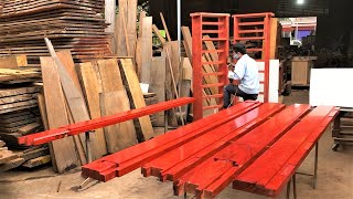 How To Build Single Framed \u0026 Wing Window Red Hardwood | Design Ideas Woodworking Projects Furniture