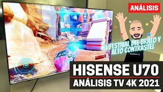 El HISENSE U70 es un Televisor 4K de GRAN Brillo y Contraste a bajo precio, pero con un gran \