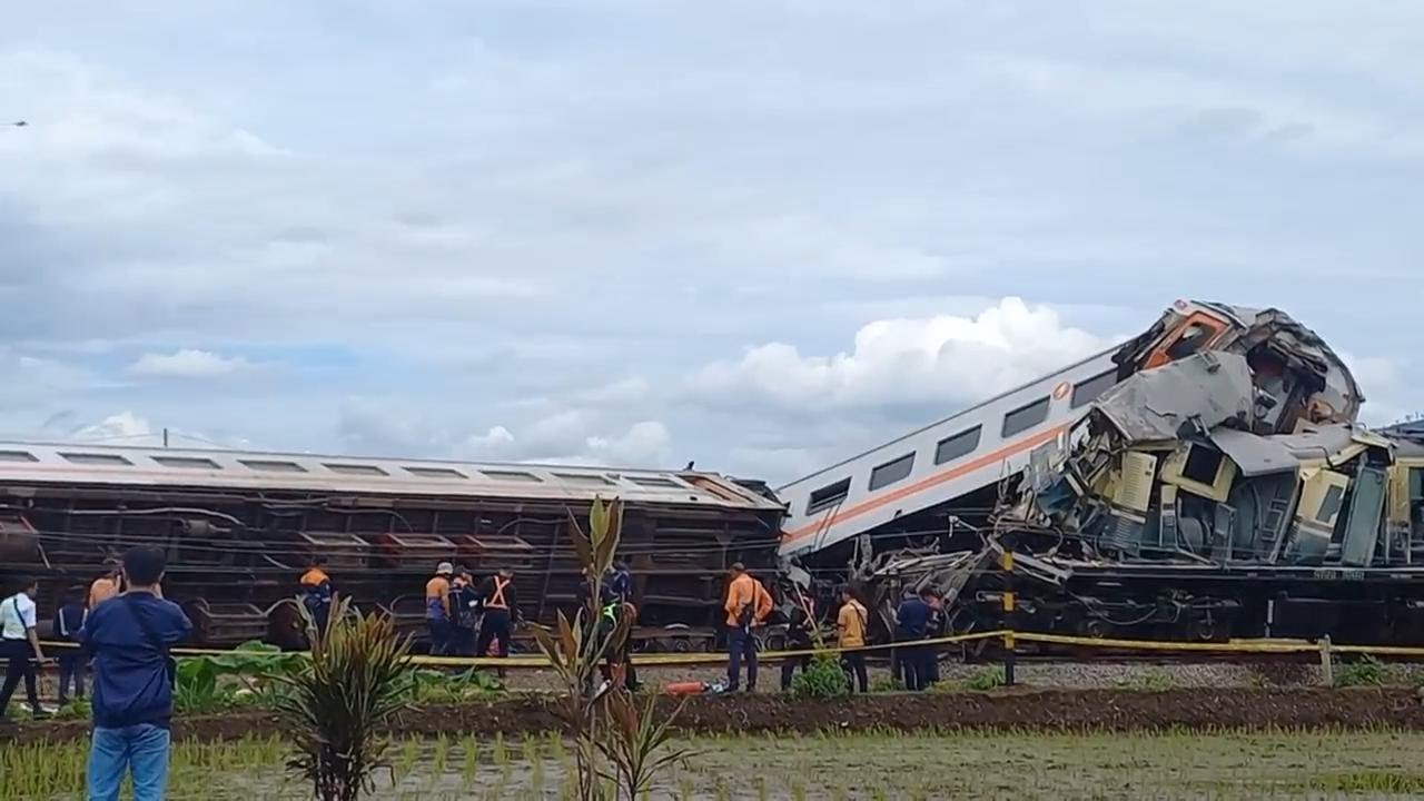 Aftermath Of Deadly Train Crash On Indonesia's Main Island Of Java, At ...