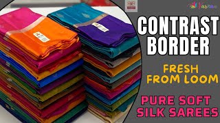 Soft silk sarees | contrast border soft silk sarees | silk sarees | Varnaa Soft Silk Sarees 8/8/23