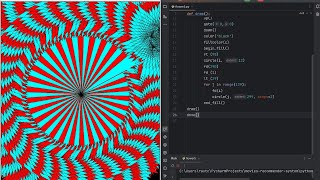 Rainbow Vortex Design Using Python Turtle | ASMR | No Talking