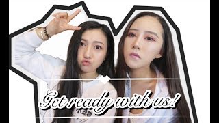 Get ready with us.[男朋友帮我们配音(天津方言版）]|HUDA BEAUTY 眼影盘试色|爆笑直男男朋友|Boyfriend Dose My Voiceover!!!