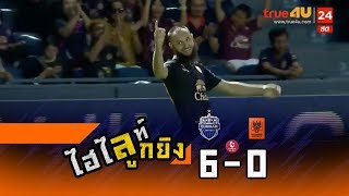 ไฮไลท์ลูกยิง (TTL-24) บุรีรัมย์ ยูไนเต็ด 6-0 ราชบุรี เอฟซี (บาราซิต)