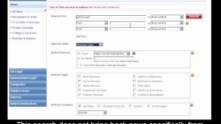 LexisNexis Academic: Finding News by State or Region