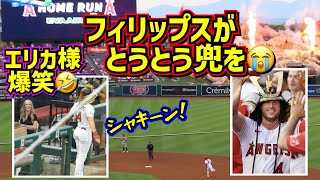 涙‼️フィリップスがとうとう兜を被りました😭エリカ様は爆笑🤣エンゼルス快勝 【現地映像】9/9vsガーディアンズ  ShoheiOhtani Angels