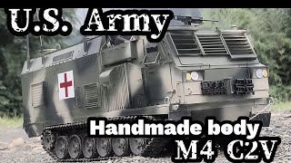 ラジコン戦車　自作ボディーM4 C2V アメリカ陸軍