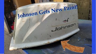 Painting a 1967 Johnson 20hp Hood, but first, I tell You A  Funny Story About it.