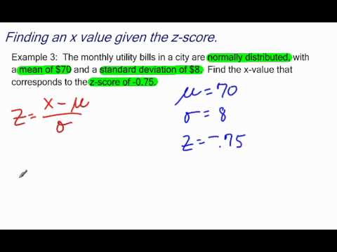 How do you convert x score to z-score?